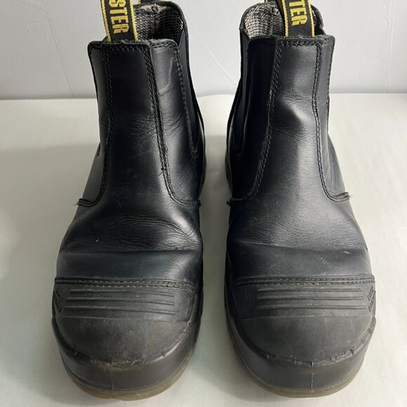 RockRooster Bakken Black Pull on Leather Work Boots Unisex (M9‎ | W10.5) main image 10